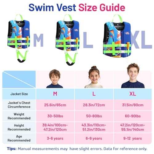 Image of HeySplash Toddler Swim Vest, Kids Swimming Jacket 20-30 /30-50 /50-90lbs
