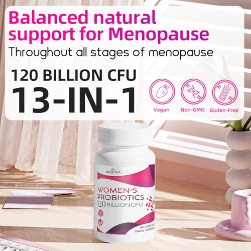 Image of Negima Menopause Supplements for Women, 120 Billion CFUs Probiotics for Women, 13-in-1 Herbs & Botanicals Complex, for Menopause - 60 Caps