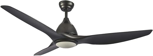 LUXAIRE 1630 mm Designer Fan with LED Light and Remote (64", Matt Black)