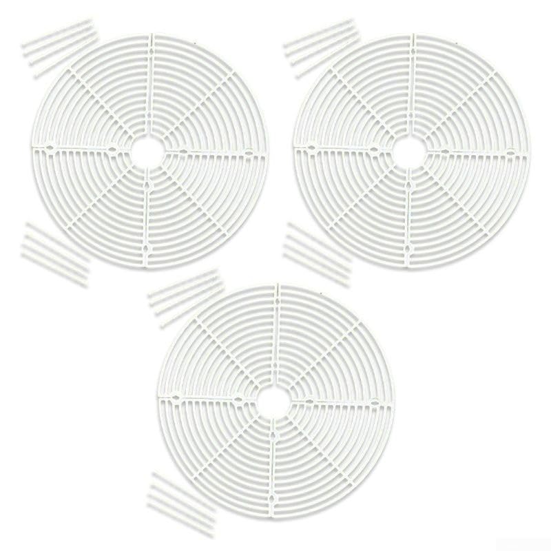 Paquete de 3 fundas redondas para macetas de 30 cm, adecuadas para jardinería interior y exterior, diseño fácil de poner, material plástico (blanco)