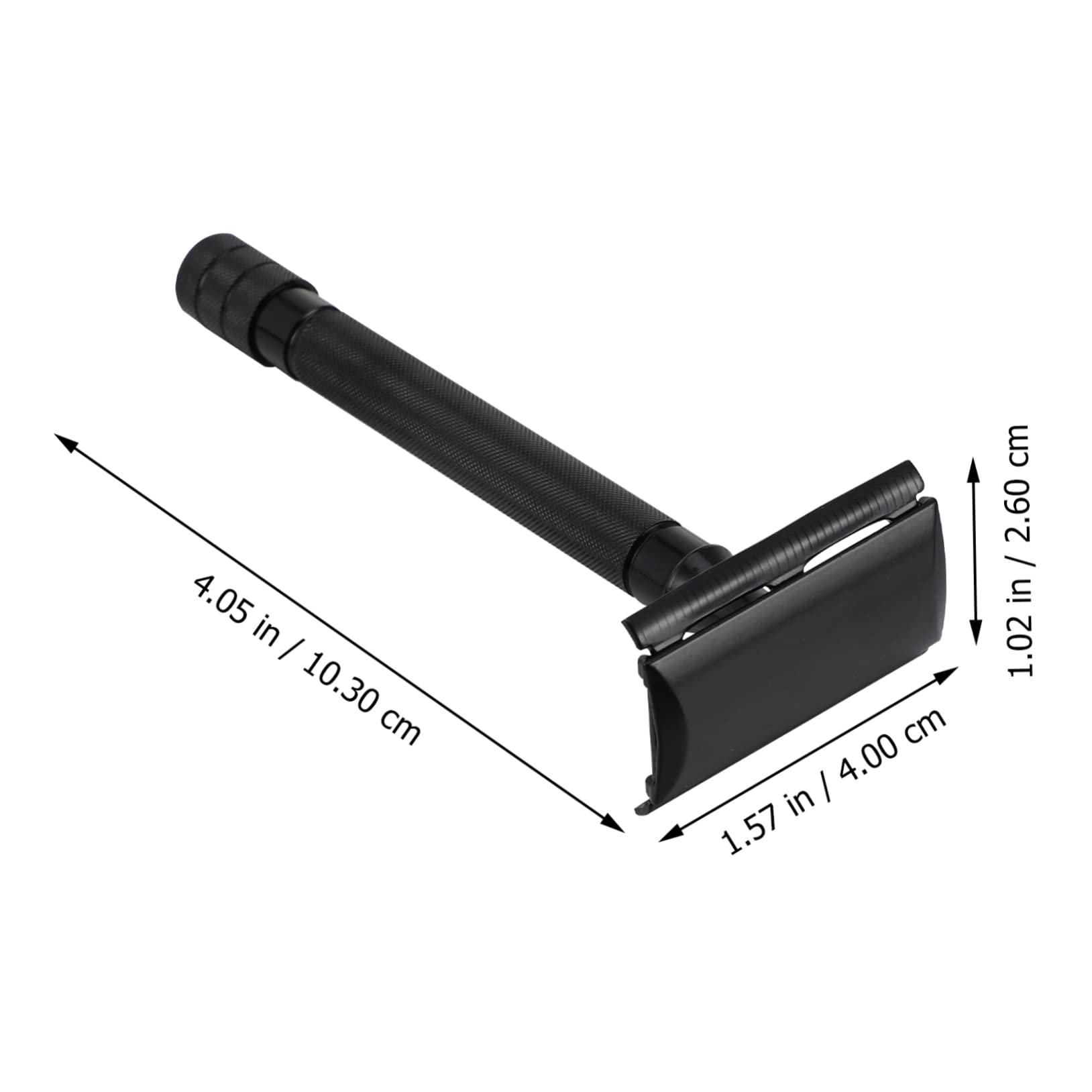 Didiseaon Manual Beard Shaver Safety Razor Black Reusable Brush Razor for Men Precision Trimmer