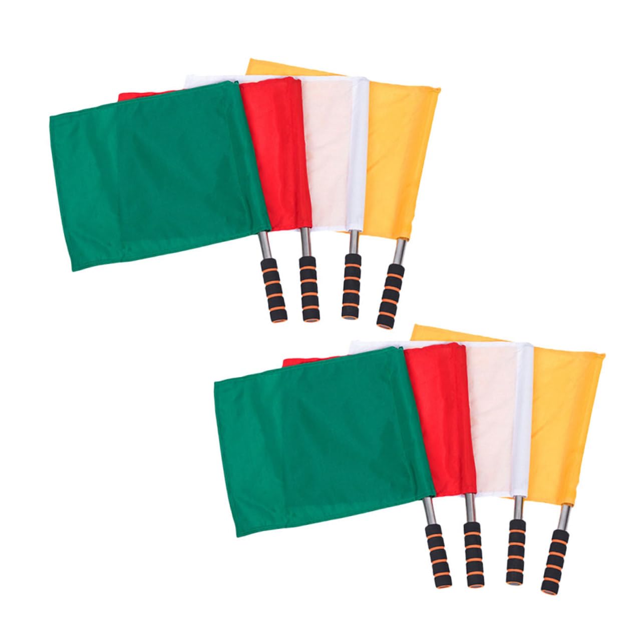 HANABASS 8piezas Banderas De Árbitro De Fútbol Bandera De Árbitro Principal De Señales Manuales Para Partidos De Fútbol Portátiles Para Campo Paquete