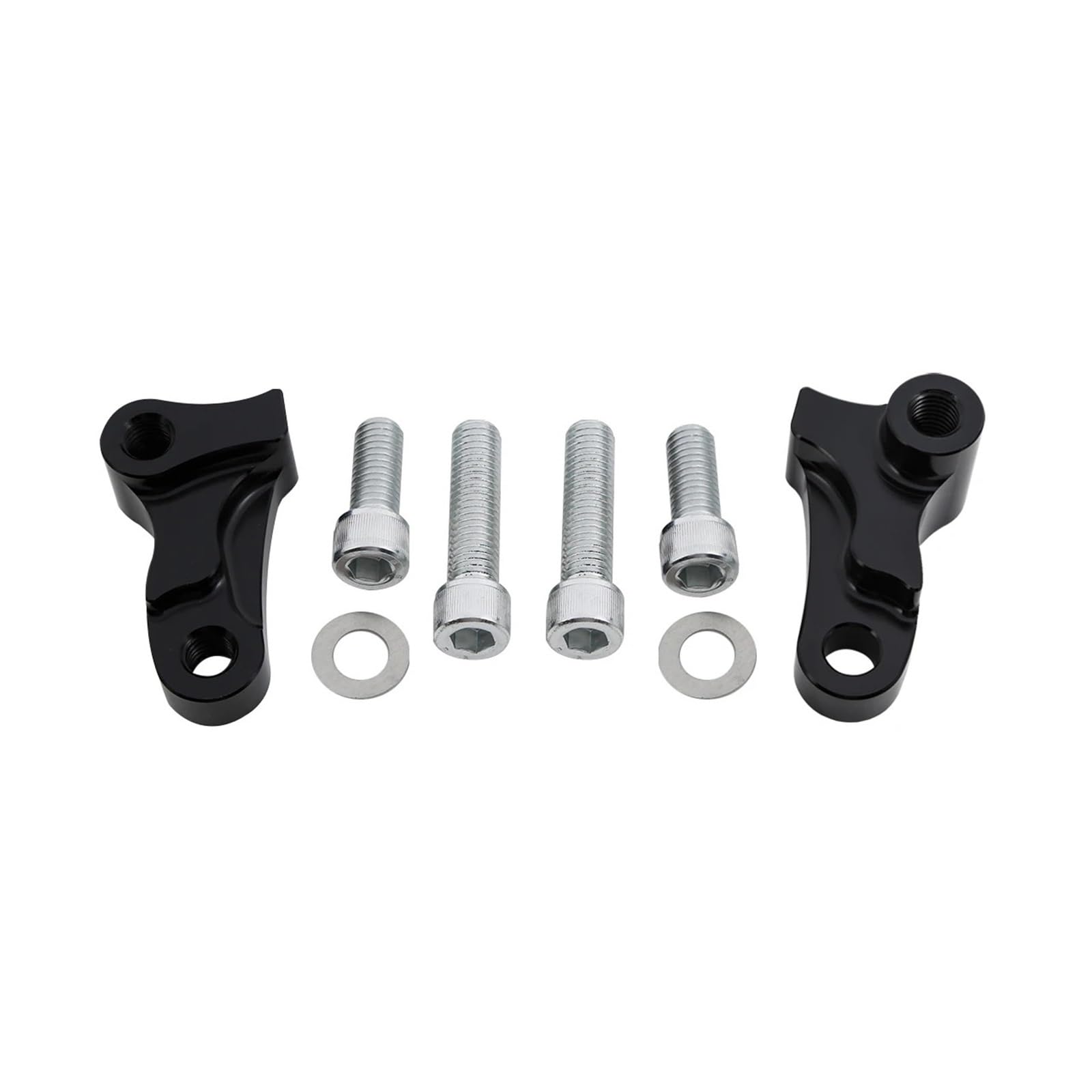 Drop Rear Lowering Slam Kit Kompatibel mit Harley Dyna Low Rider Fat Street Bob 2006-2017 Motorrad(Black)