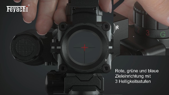 Produktbild von Feyachi Zielfernrohr 4x32mm - Rotgrünblau Leuchtpunktvisier Für Jagd & Airsoft
