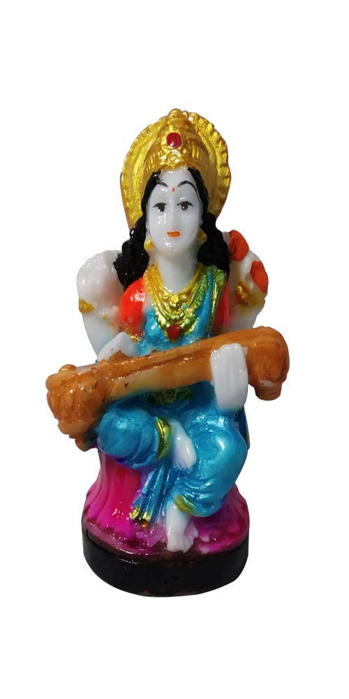 Bhagya Goddess Saraswati Car Dashboard Decor Statue