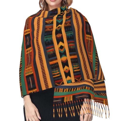 African Weaving Print Fringed Scarf Lightweight Women'S Fashion Scarf Soft Wrap Shawl Tassel Scarf Gift4