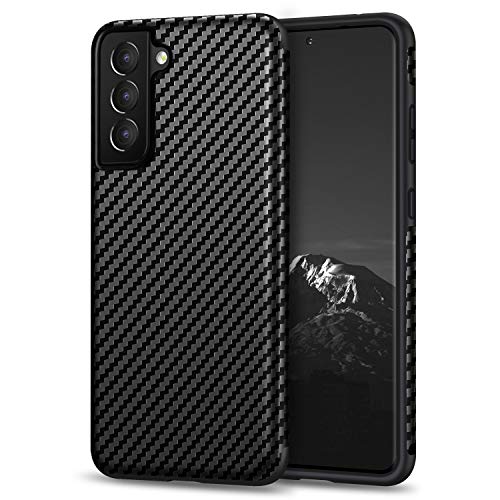 Coque pour Samsung Galaxy S21 5G silicone carbone protection et design ajusté