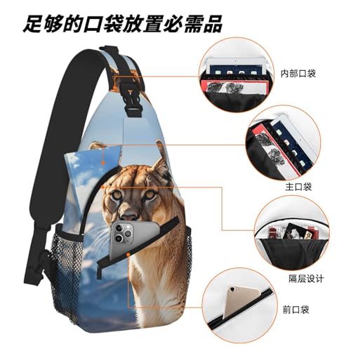 Bolso tipo Sling Panther para senderismo y viaje unisex miniatura 6