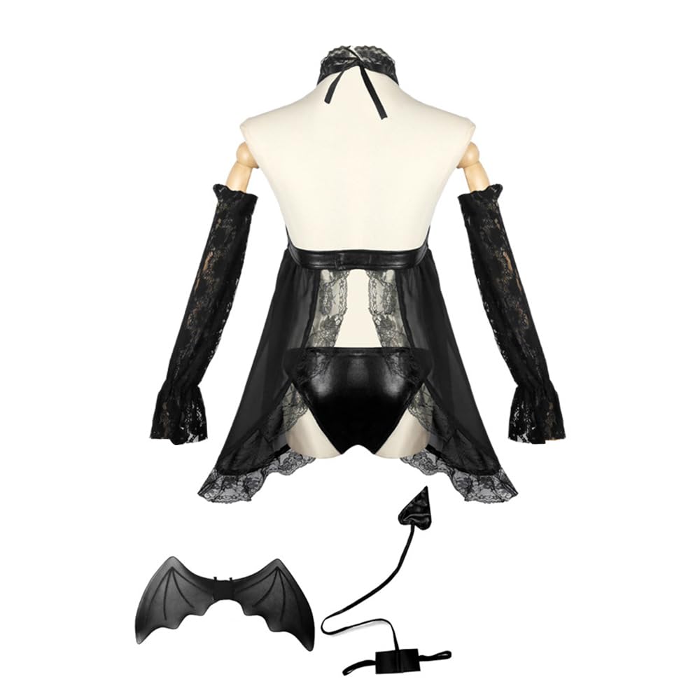 LUNK Kitagawa Marin Cosplay Costume JK Uniform with Wings Tail Halloween Anime Carnival Party Outfit for Women Girls