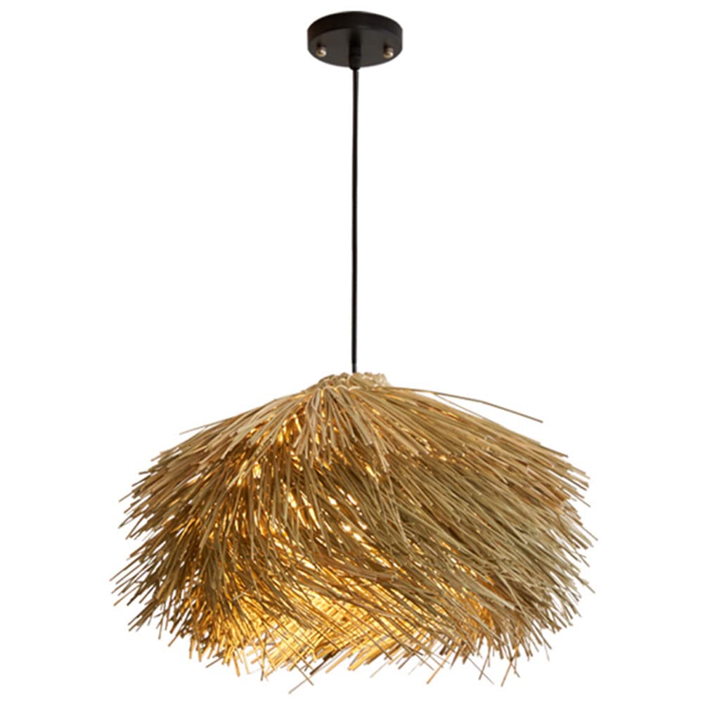 CWVYKNP Unique Grass Vine Woven Lampshade Bird's Nest Hanging Lamps LED Ceiling Light Fixture large Pendant Light With Adjustable Cord For Living Bedroom Dining Room Home Kitchen, E26/E27 Base
