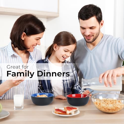 MIAMIO – Geschirrset 6 Personen/Steingut Geschirr Set 30-teilig, Tafelservice Steingut mit Tellern, Schüsseln, Tassen, und Suppentellern - Le Papillon Kollektion (Bunt,30 Teile Set)