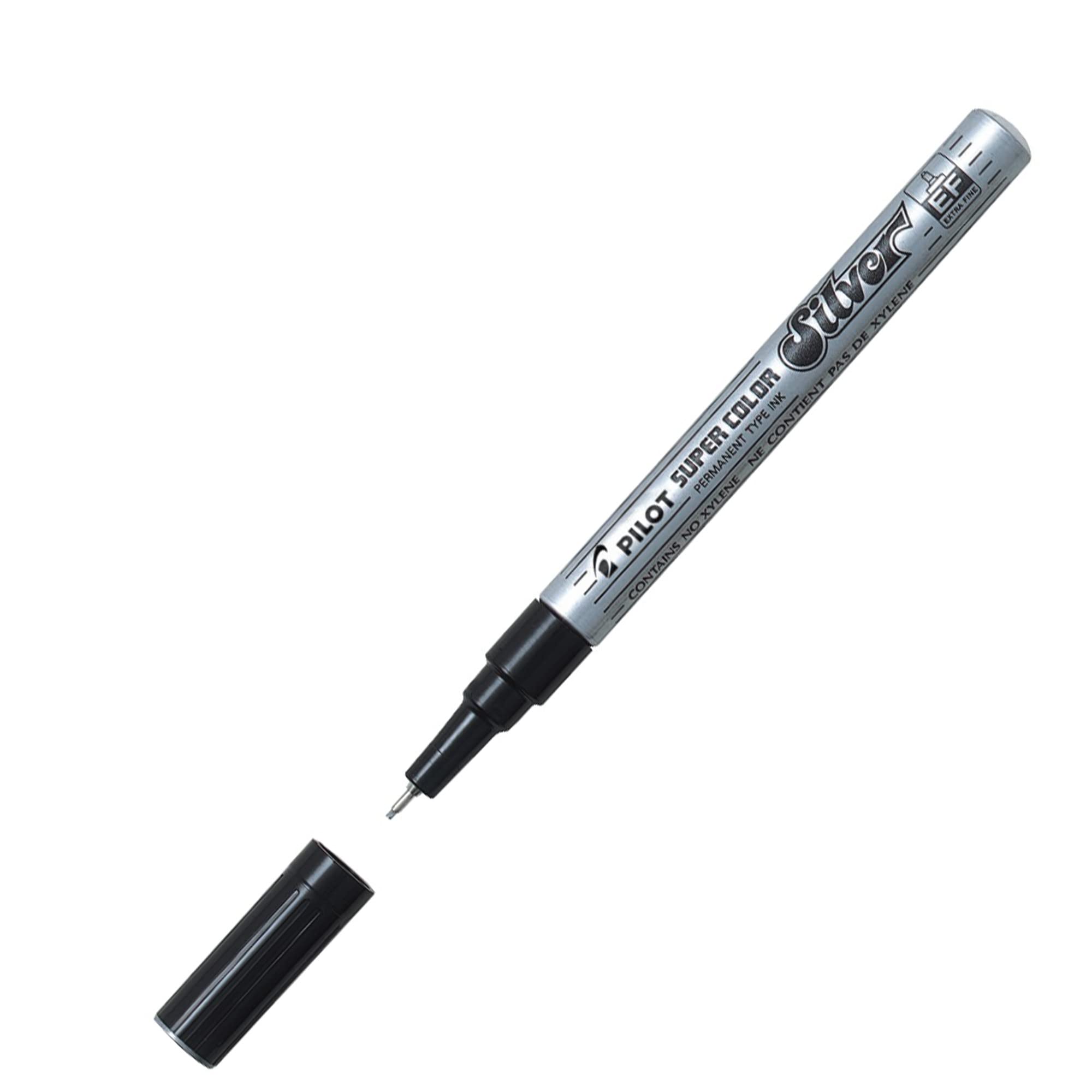 SC-EF-S 0.5 mm Tip Single Pen Super Colour Extra Fine Permanent Marker, Silver