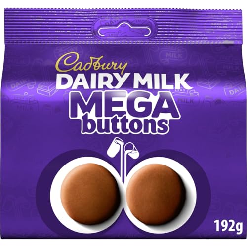 Cadbury Dairy Milk Mega Buttons Giant Chocolate Buttons 192 g (Pack of 1)