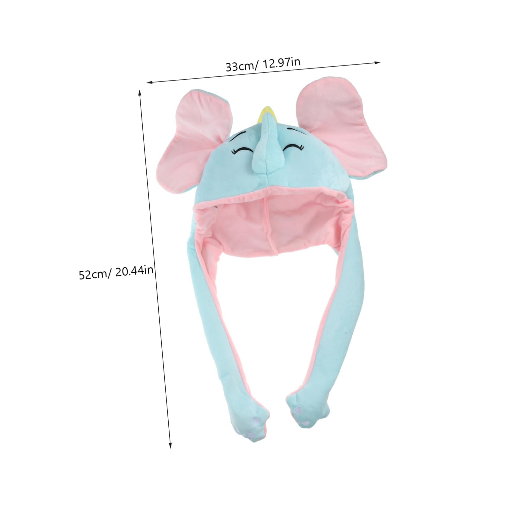 Ipetboom Sombrero De Elefante Para Fiesta Divertido Para Mujer Con Orejas Móviles Bonito Para Disfraz De Peluche
