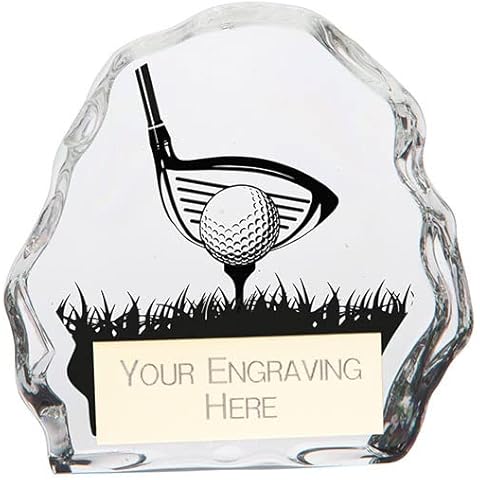 Mystique Golf Drive Clear Glass Golf Trophy Award 75mm Golf Award Free Engraving CR22251A-TRD Cover