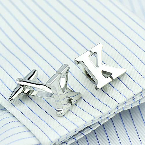Gemelos Daesar Copper para Hombre Letra K Plata miniatura 2