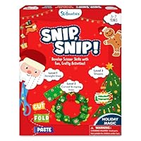 Skillmatics Scissor Skills Activity Book - Snip Snip, 25 Fun Cutting & Creative Activities for Preschoolers, 2 Child-Safe Scissors, Fine Motor Skills, Felt Craft Kit, Gifts for Kids Ages 3, 4, 5, 6, 7