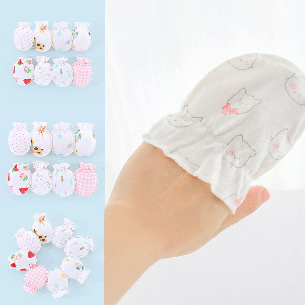 1 Pairs Newborn Baby Mittens Gloves Cotton Infant Toddler Scratch Mittens,Cotton
