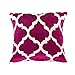 Federa per cuscino tradizionale in velluto di seta Ikat, colore fucsia rosa, lato anteriore 100% velluto di seta, lato posteriore in tessuto bordeaux, standard OEKO-TEX® (60 x 60 cm)