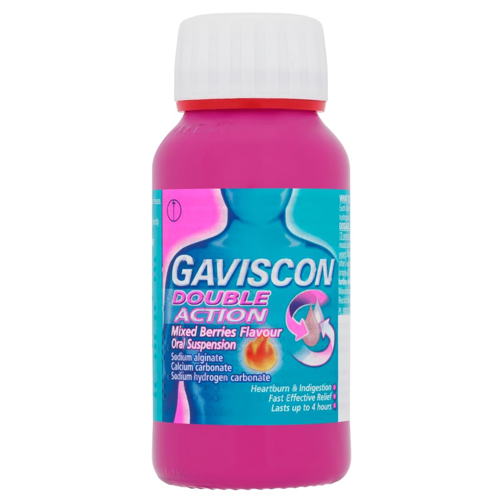 Gaviscon Double Action Liquid Heartburn Indigestion Mixed Berry 150ml