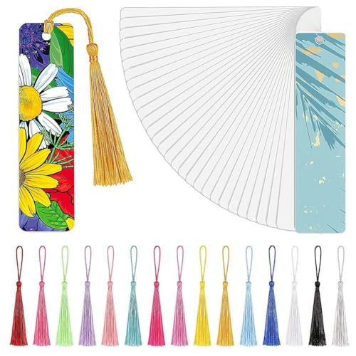 Marque-page en métal vierge sublimation aluminium transfert thermique pour porte-clés et DIY