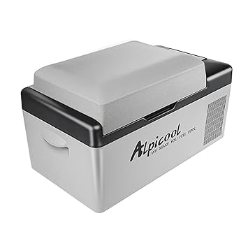 D C12/24V A C110-240 V 20L Car Refrigerator Freezer Icebox Cooler Auto Fridge Compressor BT Connected App Control/ 3 Levels Voltage Adjustable/LED-Digital Display for Outdoor Activities Picnic