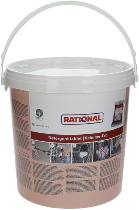 RATIONAL Oven Cleaner Tablets, Heavy-Duty Detergent for Self Cooking Center and CombiMaster Plus, Red, Pack of 100