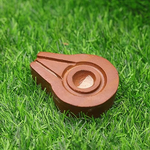 Image of Neelkanth Shivling Stone - Original Narmada Stone Red 3 Inch Jaladhari, Yoni Base, Lingam Holder, Panapitham Shivling Base Pitha Stand For Home Puja