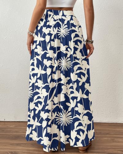 Image of Bsubseach Women Wide Leg Pants Floral Flowy Palazzo Pants