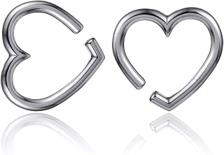 2Pcs Ear Weights for Stretched Ears Gauges Body Jewelry, Min. Fit 6g to 1 inch Stylish Heart, Hoop, Bird Stainless Steel Dangle Gauges for Ear Stretching Kit