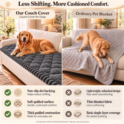 NILIOH 27.6"x59" Non-Slip Quilted Dog Couch Cover $14.99 + Free Shipping w/ Prime or on $35+ + 42% Off Code 4A64PESH Prime - image 2