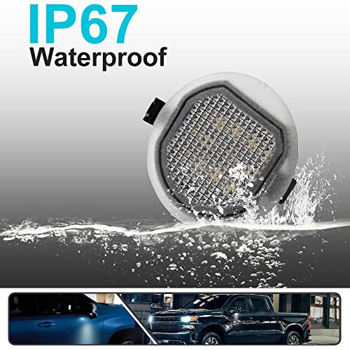 2Pcs Lámpara LED Blanca para Espejo Lateral Chevy Silverado miniatura 7