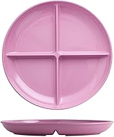 Vista 10 de Plato blanco con 4 compartimentos divididos para aperitivos, platos de frutas de grado alimenticio sin BPA, 1 paquete