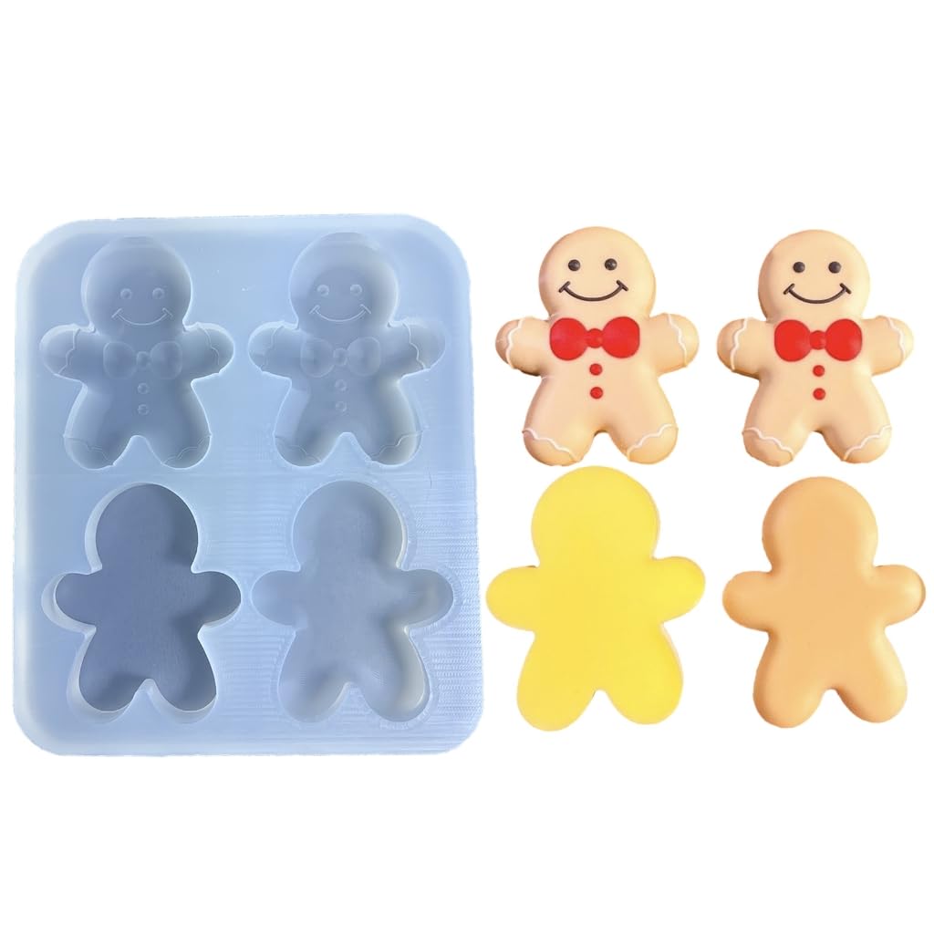 Moule à gâteau bonhomme de pain d'épice en silicone pour chocolats de fête