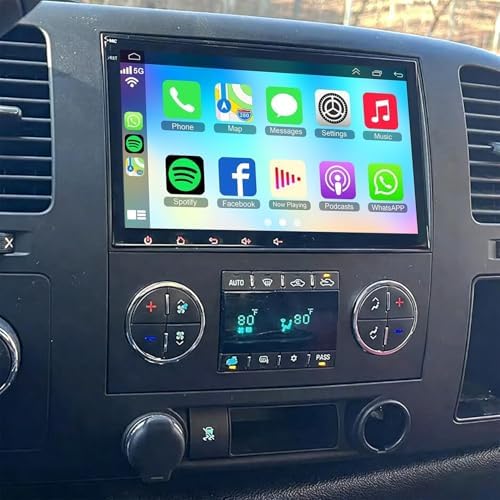 2+32GB Android 13 Car Stereo Radio For Chevy Silverado 1500HD 2500HD 3500HD 2007-2014 8" Touchscreen with Carplay GPS WiFi Bluetooth FM RDS Head Unit