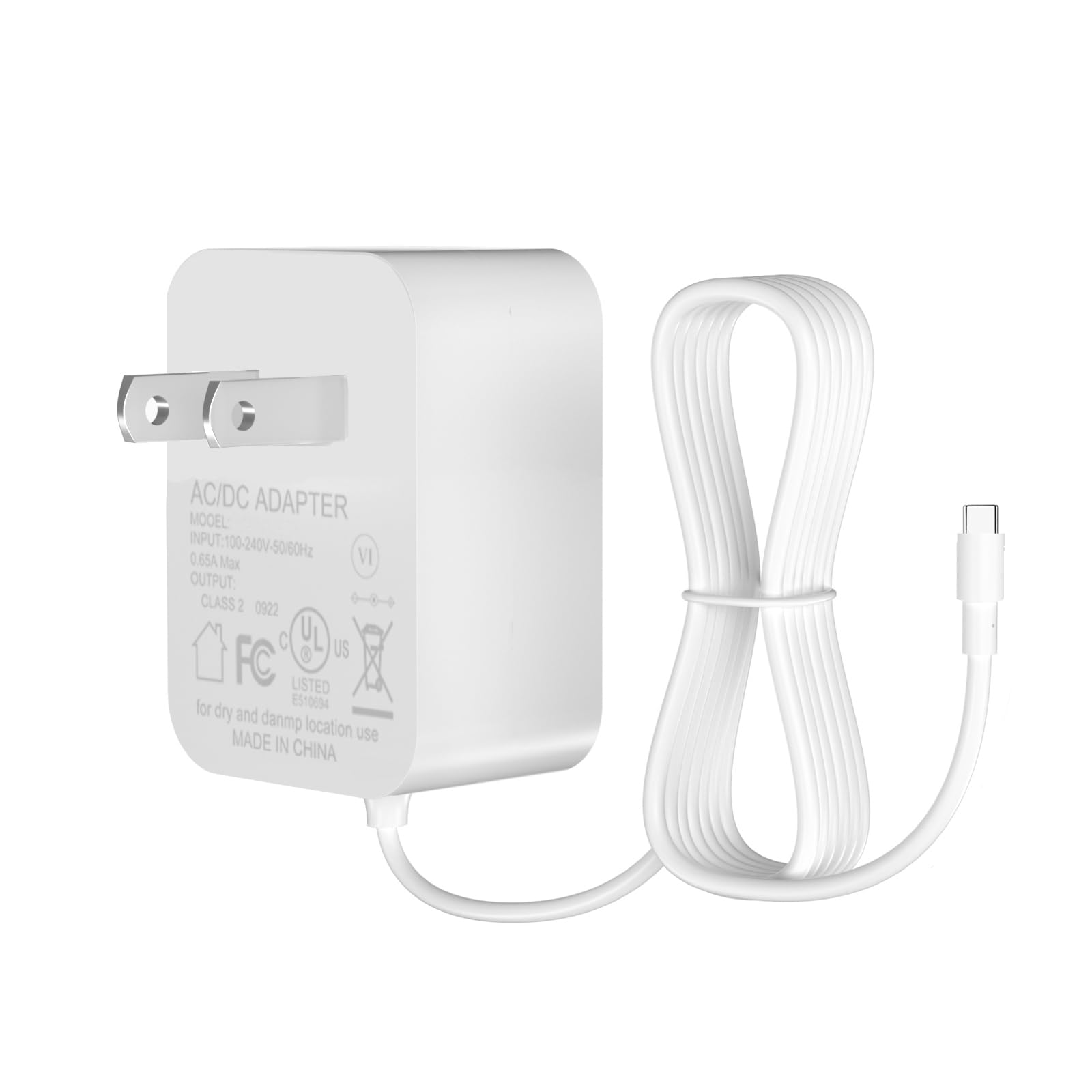 5V Type C Hand Massager Power Cord for CINCOM,COMFIER, Cotsoco, LifePro,Lunix LX3 LX7 Hand Massager Charger Cord Replacement AC Adapter Power Supply