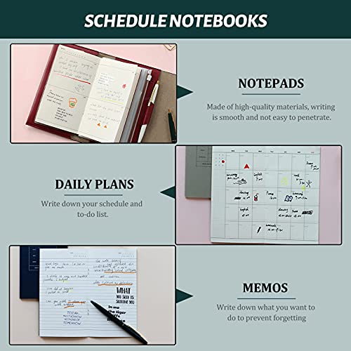Yardwe 2 stks Maandelijkse Planner Notebook Wekelijkse Schema's Notebook Agenda Boek Journal Steno Memo Notepads… - Image 5