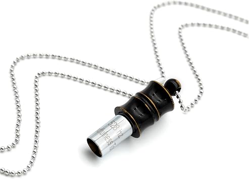 528Hz Breathing Meditation Necklace - Anxiety Relief Whistle, Stress Reduction & Mindfulness Tool for Focus, Calm Breathing - Bronze Bamboo Whistle