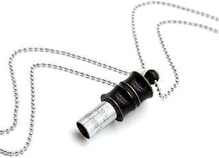 528Hz Breathing Meditation Necklace - Anxiety Relief Whistle, Stress Reduction & Mindfulness Tool for Focus, Calm Breathing - Bronze Bamboo Whistle