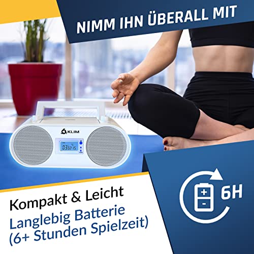 KLIM Boombox B4 Radio mit CD Player - NEU 2023 - AM/FM Radio, MP3, Bluetooth, AUX, USB, CD - CD Player tragbar mit… - Image 6