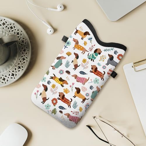 Image of Cell Phone Sleeve Pouch with Adjustable Strap - Weiner Dog