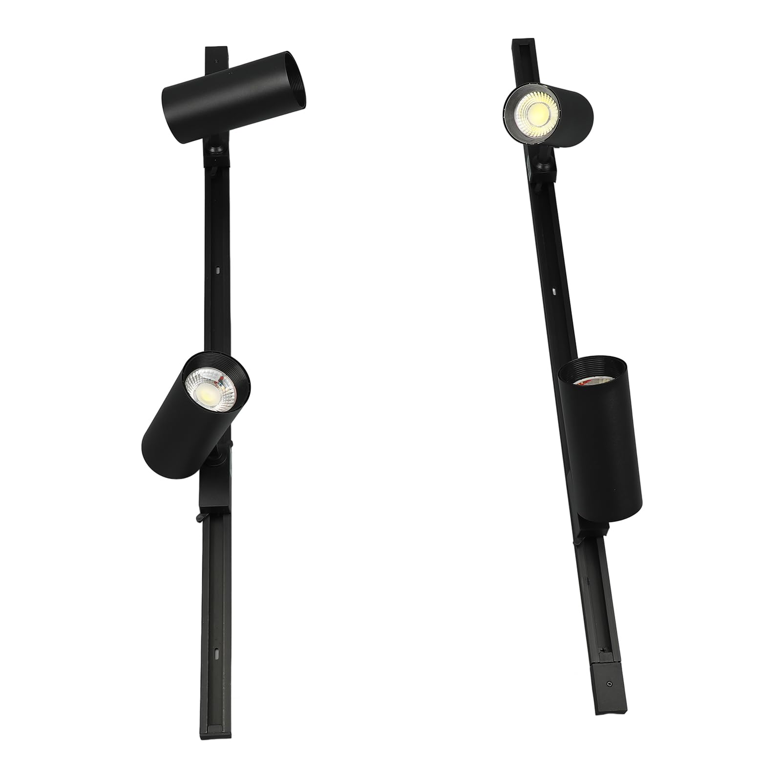 Kit Illuminazione a Binario a LED, Faretto COB Orientabile con luminosità 6000K, 4 Luci per Showroom o Esposizione
