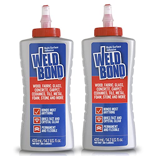 Weldbond Multi-Surface Glue Non-Toxic for Mosaic Wood Craft 14.2oz (2 Pack)