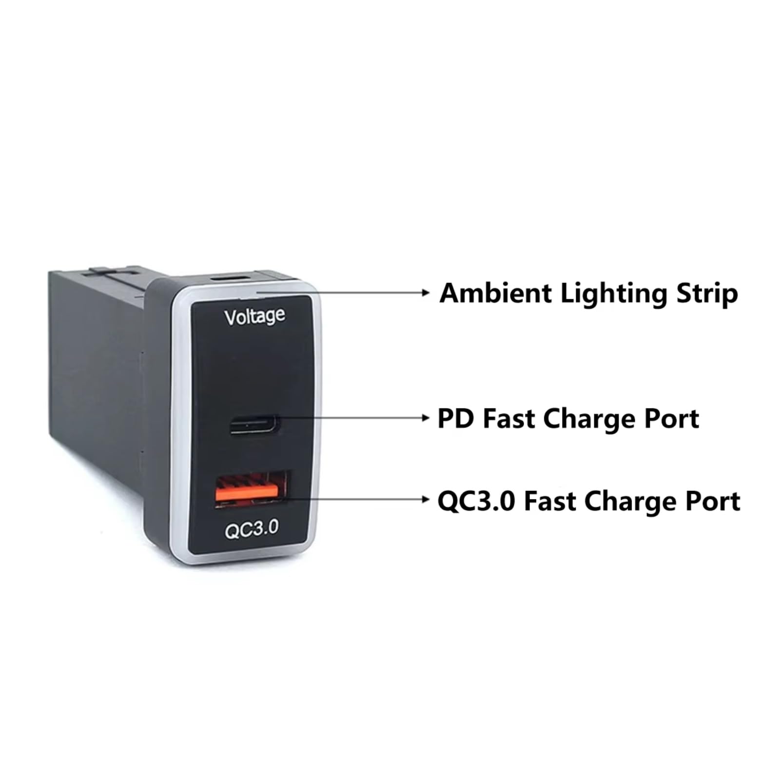 Faro Modulo Driver Presa USB Per Console Compatibile Con Fit For Accord Per Auto Per Civic Presa Di Ricarica Adattatore Di Alimentazione A Ricarica Rapida Con PD QC3.0