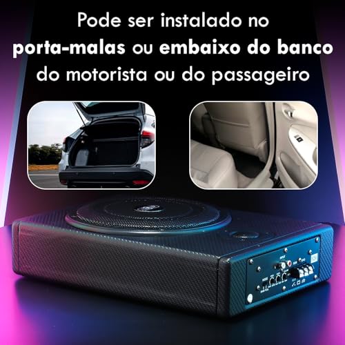 Subwoofer Caixa de Som Amplificada Alto Falante Médio Grave 8 200w Ativo Potente Slim Ultimate Sound
