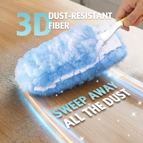 Image of Duster Refill for Swiffer Duster, 50 Count Heavy Duty 2 Side 360 Duster Refills, 6X Microfibers, Disposable Multi Surface Dusters for Cleaning (Not Include Handle)