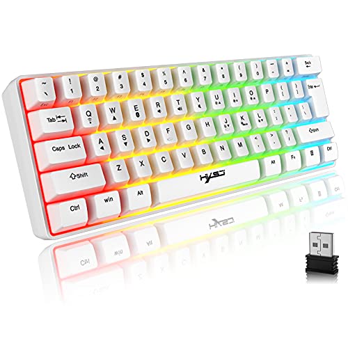 Clavier sans fil éclairé rechargeable blanc pour éliminer les piles