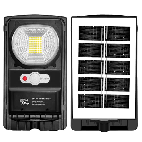Epyz Solar Light Outdoor Waterproof 54 Bright White LEDs Light,1 Lighting Modes Wired Security Solar Powered Lights for Outside Yard [ White Light, Pack of 1 ]