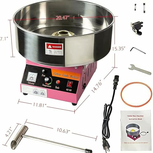 HOTAPEPU 1080 W Daddy Bartmaschine, Kommerzielle Elektrische Daddy-Bartmaschine Mit 3000 U/min 2-4 Fertig/min Zuckerlöffel/Kohlenstoffbürste/kontinuierliche Temperaturanpassung ~// – Bild 6