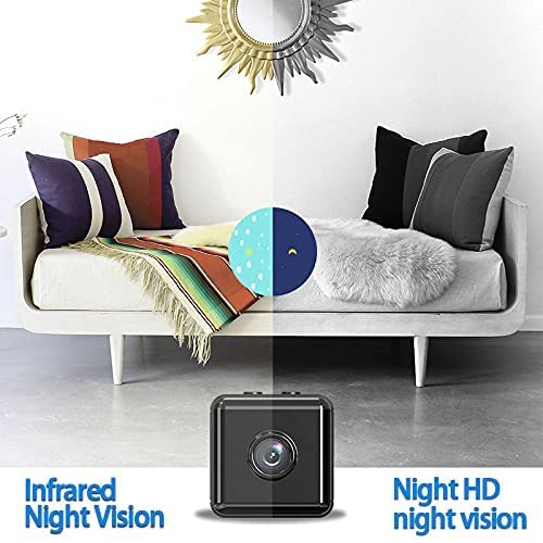 COCBTKQ Mini Spy Camera, WiFi Hidden Camera 1080P HD Small Nanny Cam with Night Vision and Motion Detection Indoor Baby Security Camera for Home Office Spy Cam